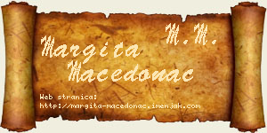 Margita Macedonac vizit kartica